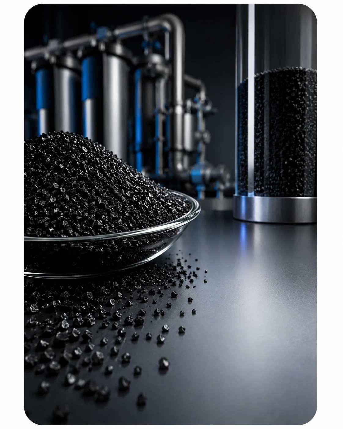 Activated carbon for industrial purification