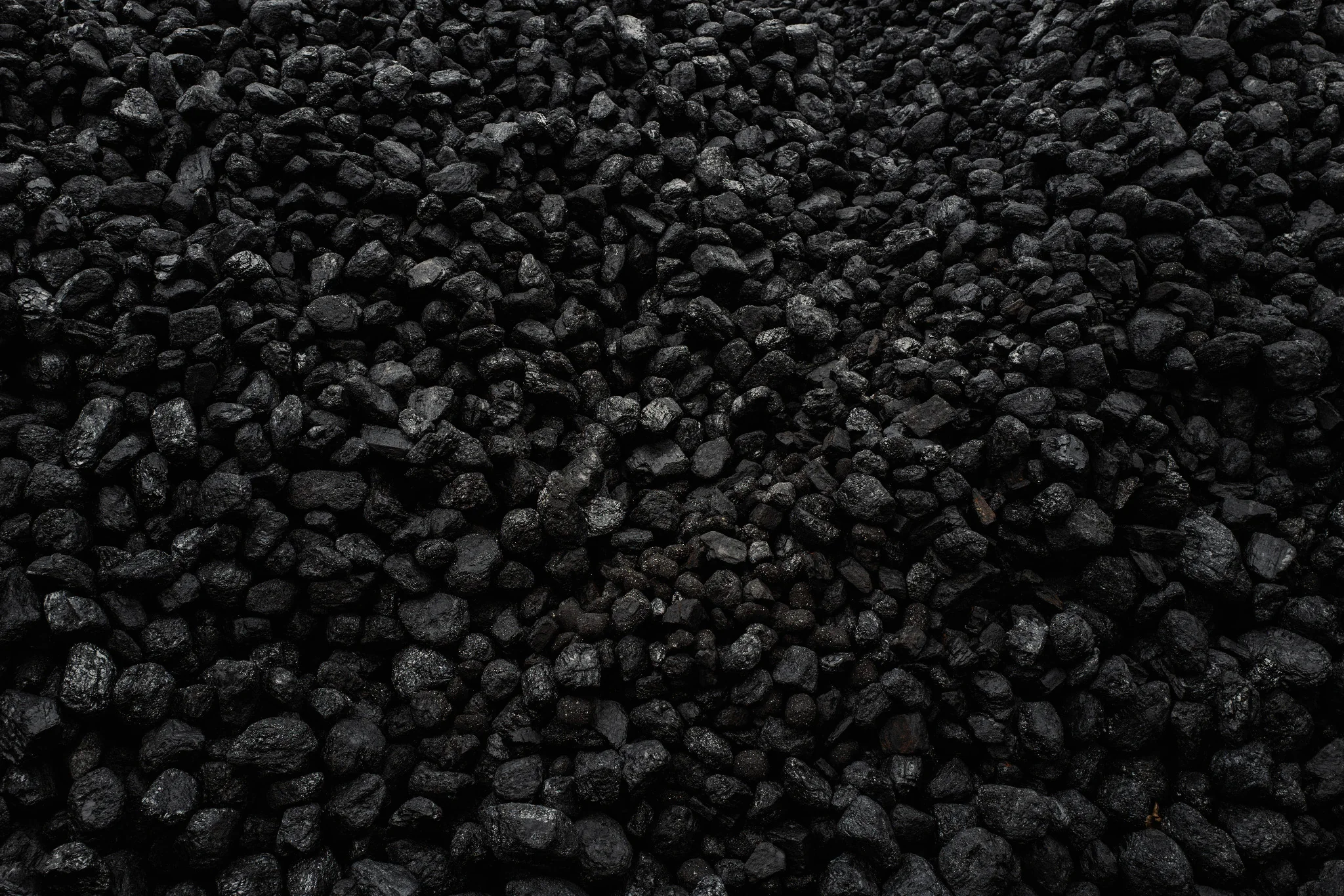 Close-up texture of granular activated carbon