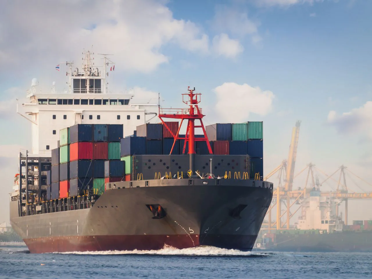 Freight truck transporting chemical products
